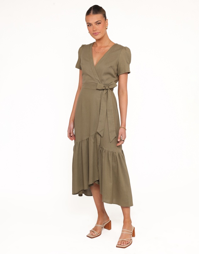 Petal & Pup - Leontine Midi Dress - Olive