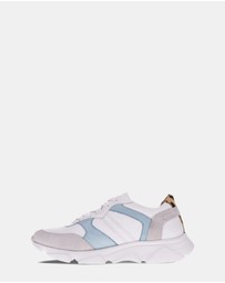 Mia Vita - Chloe Lace-Up Casual Sneaker - White/Blue