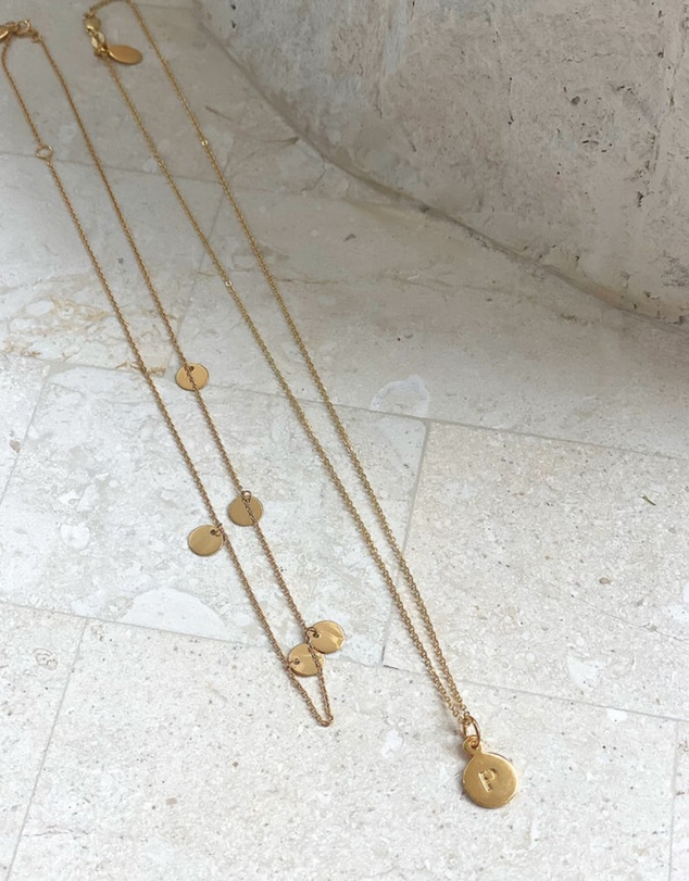 Ichu - Multi Disc Necklace, Gold