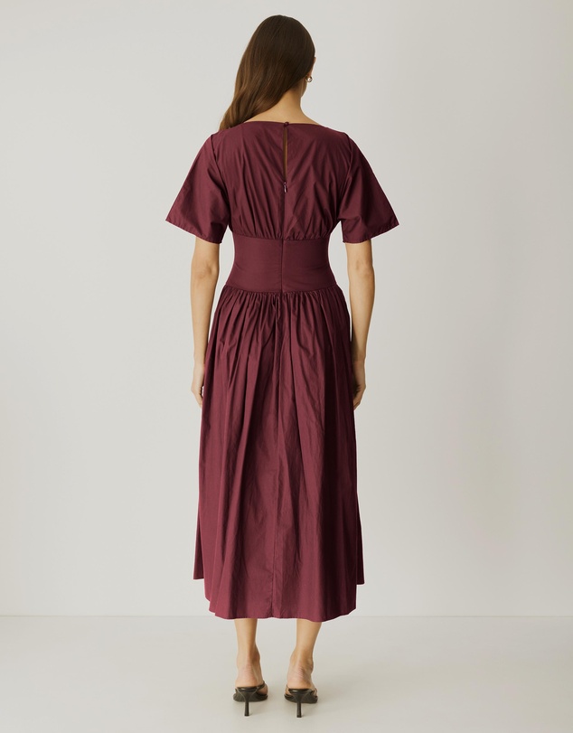 Atmos&Here - Nicky Cotton Poplin Midi Dress
