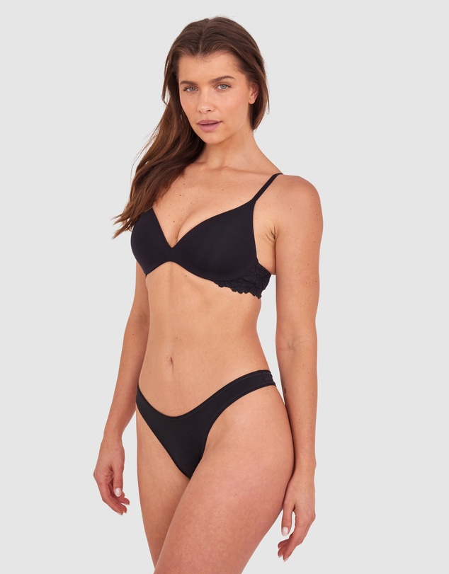 Bras N Things - NKD Push Up Wirefree Bra - Black