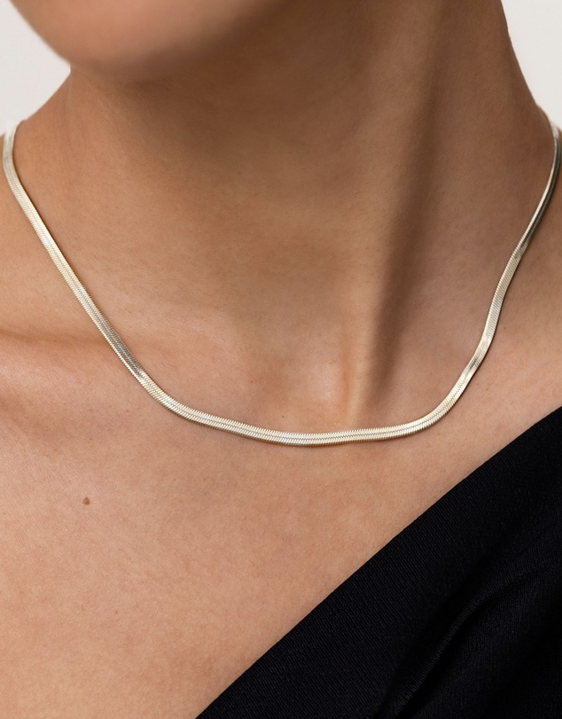 SAINT VALENTINE - Sphinx 3mm Snake Chain Necklace - Silver