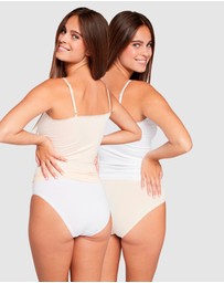 Billet Doux - Zen Attitude Lace Trim V Neck Camisole - 2 Pack