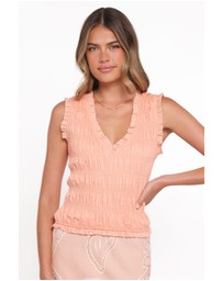 Petal & Pup - Xenia Smocked Top - Peach