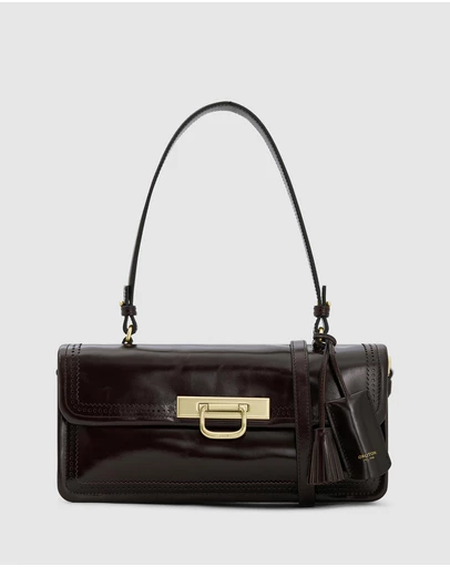 Oroton - Finn Crackle Broguing Large Day Bag