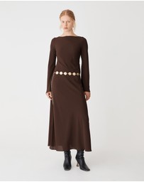 Forcast - Quinn Bias Tie Waist Dress