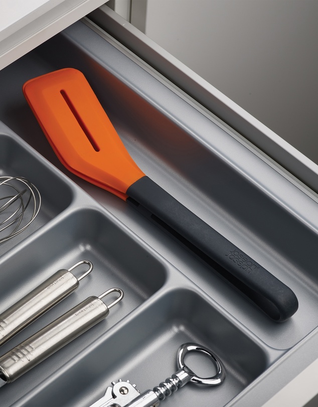 Joseph Joseph - Turner Tongs Ergonomic Silicone Tongs - Grey/Orange