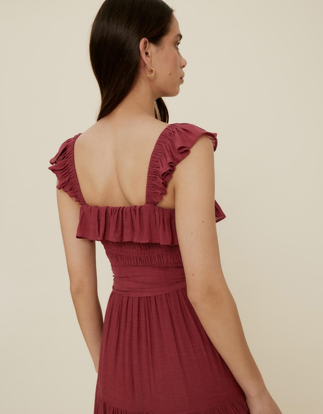 The Fated - Luca Flutter Sleeve Maxi Dress