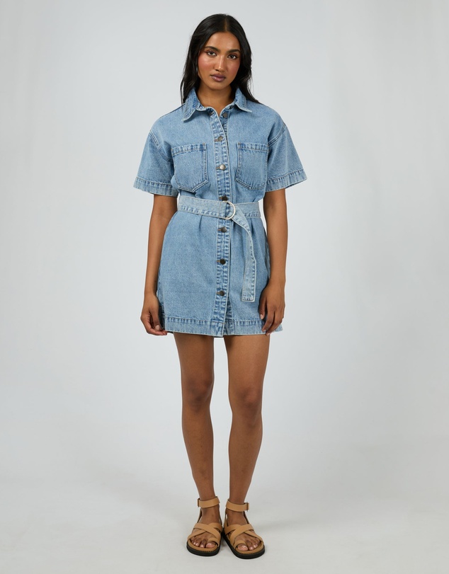 All About Eve - Sunny Denim Dress Light Blue