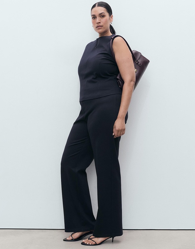 M.N.G - Straight-Fit Trousers With Elastic Waist