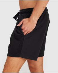 Vacay Swimwear - Black Terry Shorts