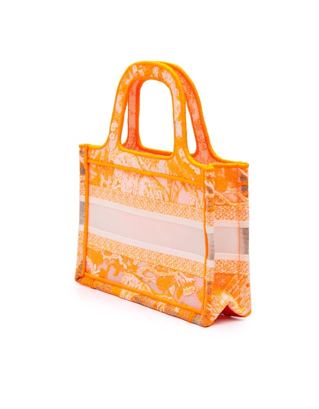 Pre-Loved by Azura Reborn - Pre-Loved Mini Canvas Embroidered Dioriviera Toile De Jouy Book Tote