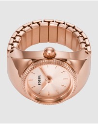 Fossil - Ring Watch Rose Gold-Tone Analogue Watch