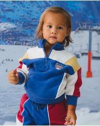Huxbaby - Colour Block 1/4 Zip Sweat - ICONIC EXCLUSIVE - Babies-Kids
