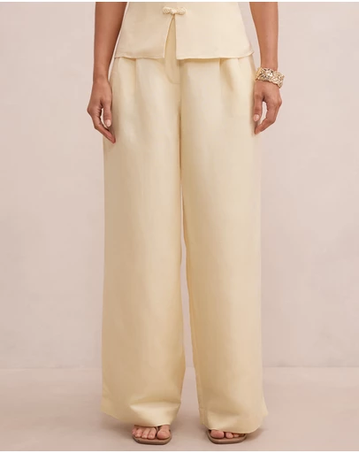 Forever New Petite - Eva Petite Linen Wide Leg Pants
