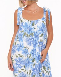 Petal & Pup - Amber Maxi Dress - Blue Floral