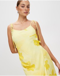 Third Form - Wild Flower Wrap Mini Slip Dress