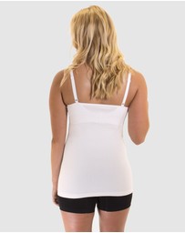 B Free Intimate Apparel - Bamboo Nursing Cami Top with Built In Bra (B-C-D-DD-E) Cup