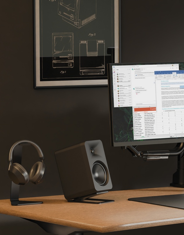 iWorld - Kanto ORA4 140W Powered Reference Speakers with USB-C Input and Bluetooth - Black, Pair