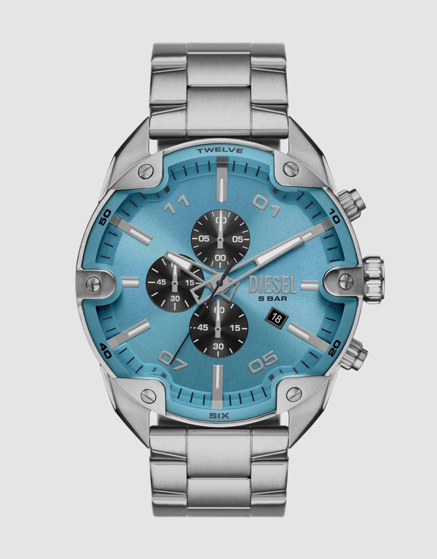 Diesel - Spiked Silver Tone Chronograph Watch