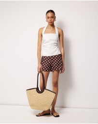 AERE - Tessa Linen Halter Top