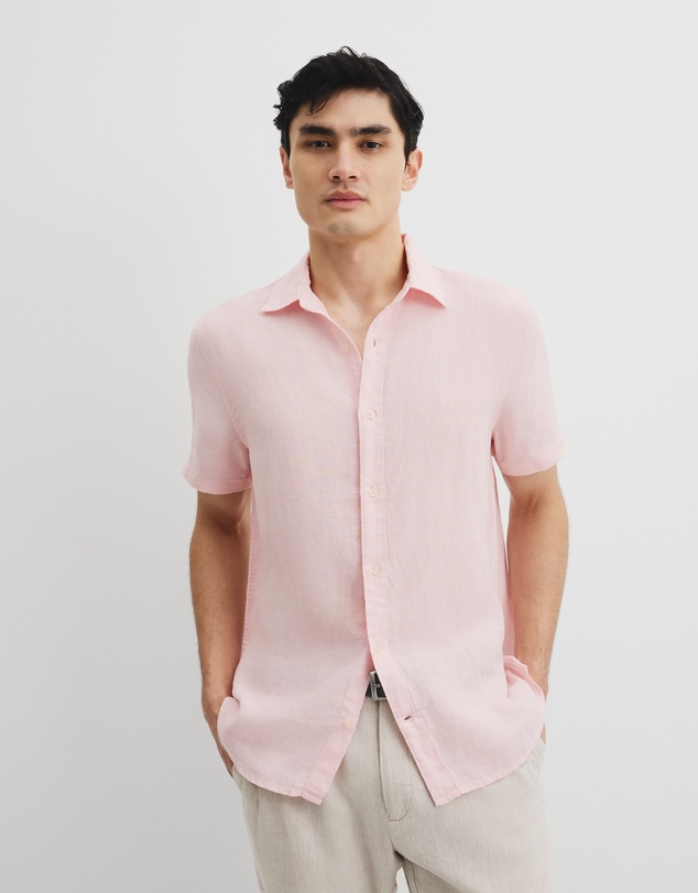 Country Road - Organically Grown Linen Regular Fit Short Sleeve Shirt