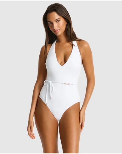 Sea Level Australia - De Luxe V Neck Halter One Piece