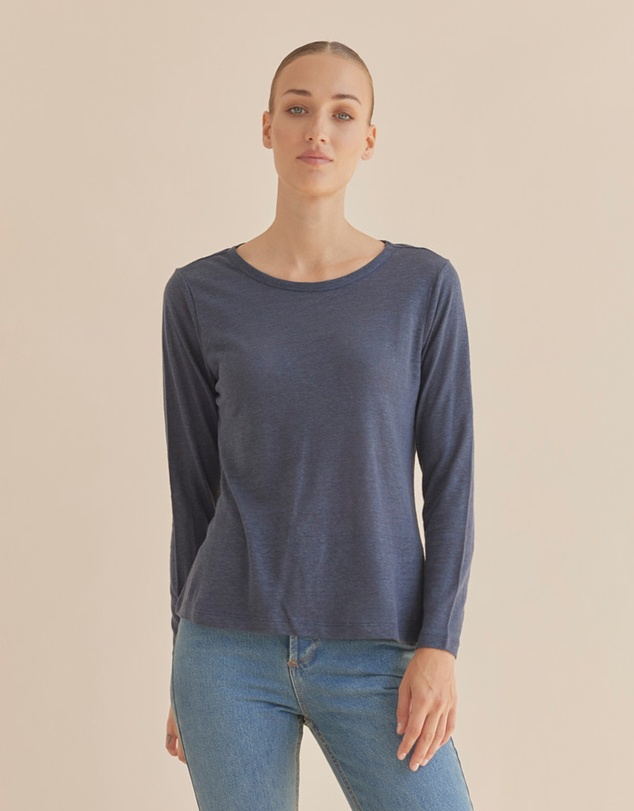 Amelius - Priya Long Sleeve Linen Jersey Top