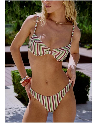 Subtitled - Avalon Stripe Underwire Bikini Set
