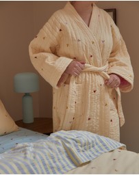 Mosey Me - Forget Me Not Embroidered Quilted Robe