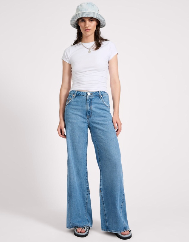 ONE TEASPOON - Cruisers Mid Waist Bootcut Flare Denim Jeans - New Blue