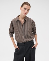 Oroton - Long Sleeve Stripe Shirt