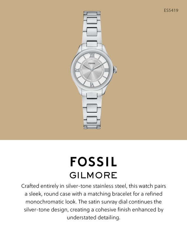 Fossil - Gilmore Silver Tone Analogue Watch