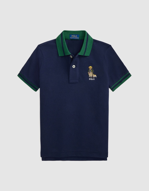 Polo Ralph Lauren - Polo Bear Cotton Mesh Polo Shirt - ICONIC EXLCUSIVE - Babies-Kids