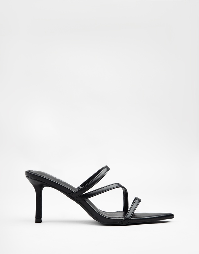RAID - Tosca Pointed heeled mule sandals in Black
