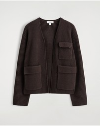 COS - Ribbed Merino Wool Utility Cardigan