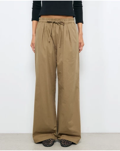 AERE - Organic Cotton Poplin Stripe Pants