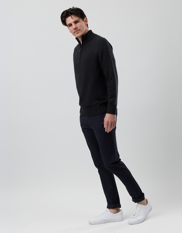 Wayver - Half Zip Wool Blend Knit