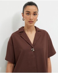 Calli - Karina Collared Shirt Dress