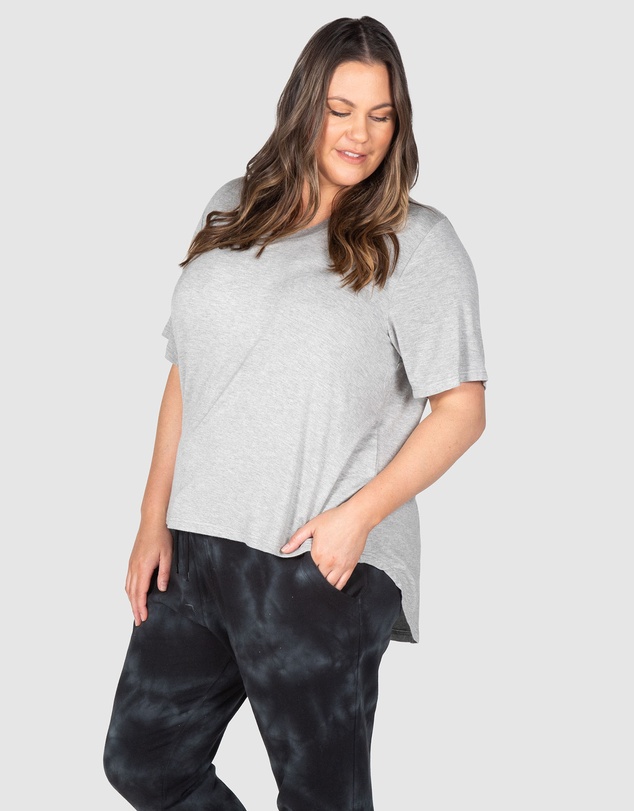 Love Your Wardrobe - Kelly Dipped Hem T-shirt