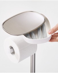 Joseph Joseph - EasyStore™ Stainless Steel Toilet Roll Holder (White)