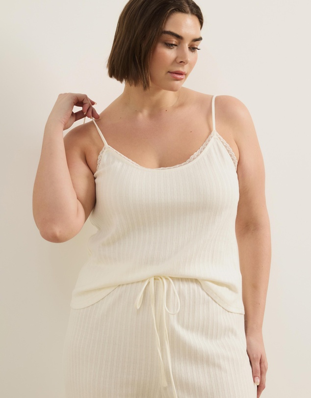 Atmos&Here Curvy - Melody Pointelle Cami Pants Pyjama Set