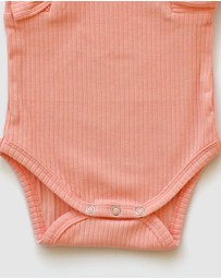 WITH LOVE FOR KIDS - Shimmy Wide Ribbed Long Sleeve Onesie - Babies