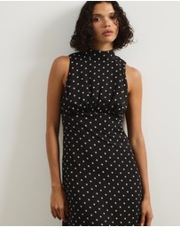 Atmos&Here - Karla Maxi Georgette Spot Dress