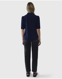 Farage - Crepe Short Sleeve Top