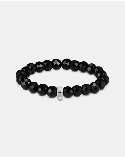 THOMAS SABO - THOMAS SABO Charm bracelet Obsidian Oval Beads