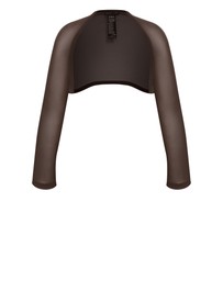 City Chic - Plus Size Mesh Love Shrug - chocolate