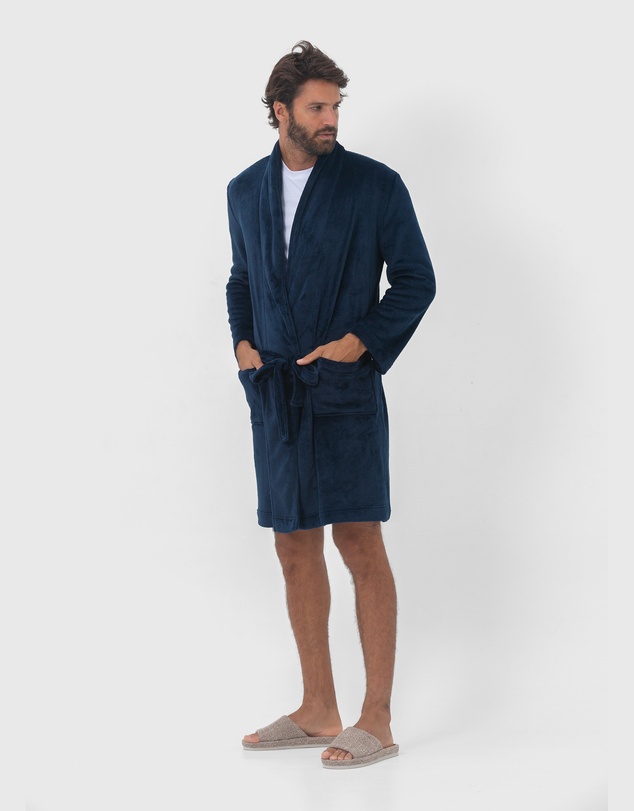 Coast Clothing - Oslo Mens Dressing Gown - Navy