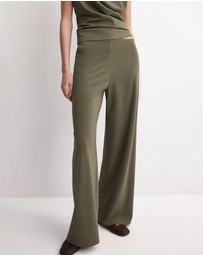 M.N.G - Straight-Fit Trousers With Elastic Waist