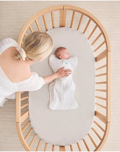 Love to Dream - Swaddle Up 0.2 TOG Stretch Organic Cotton Starlight in White